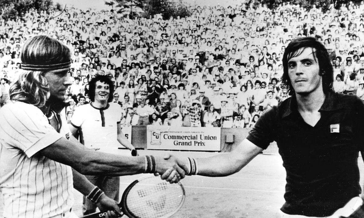 Franska Öppna 1976. Borg vann kvartsfinalen mot Panatta.