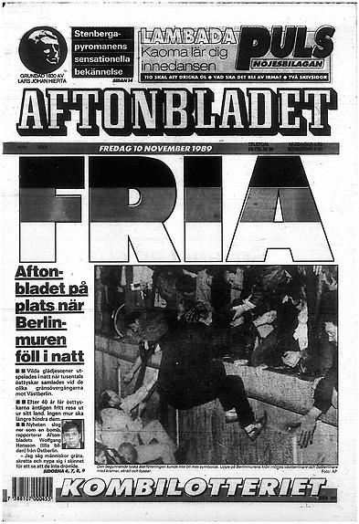 Aftonbladet 10 november 1989.
