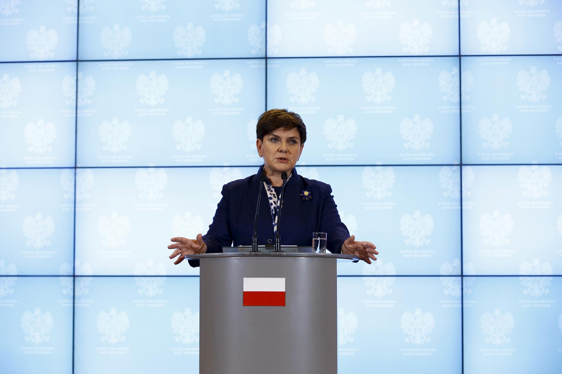 "Den kultur som bekostas med offentliga medel ska vara patriotisk och berätta för världen om polska hjältar", sade Polens premiärminister Beata Szydlo i sitt installationstal.