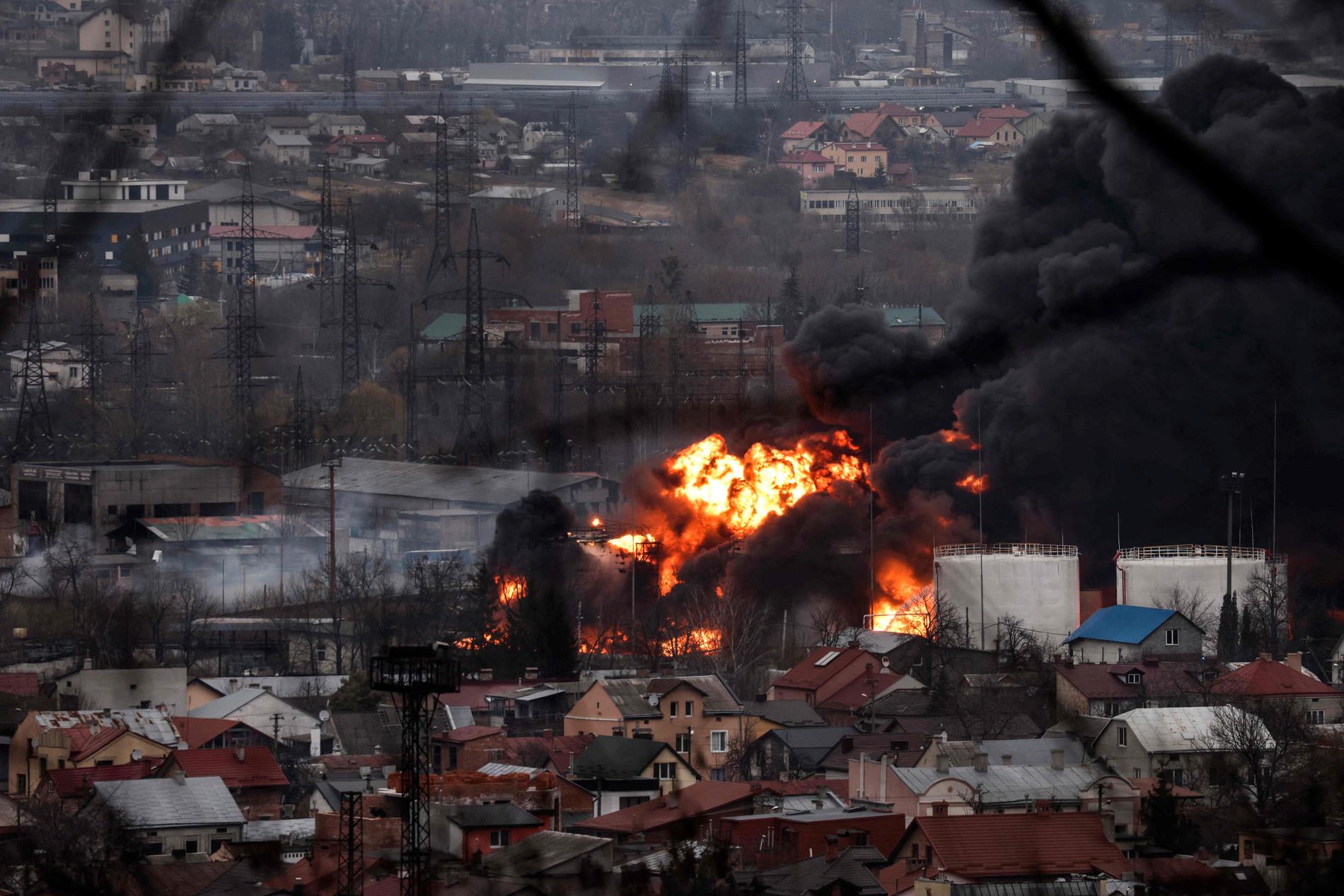 Flera bomber har fallit över Lviv.