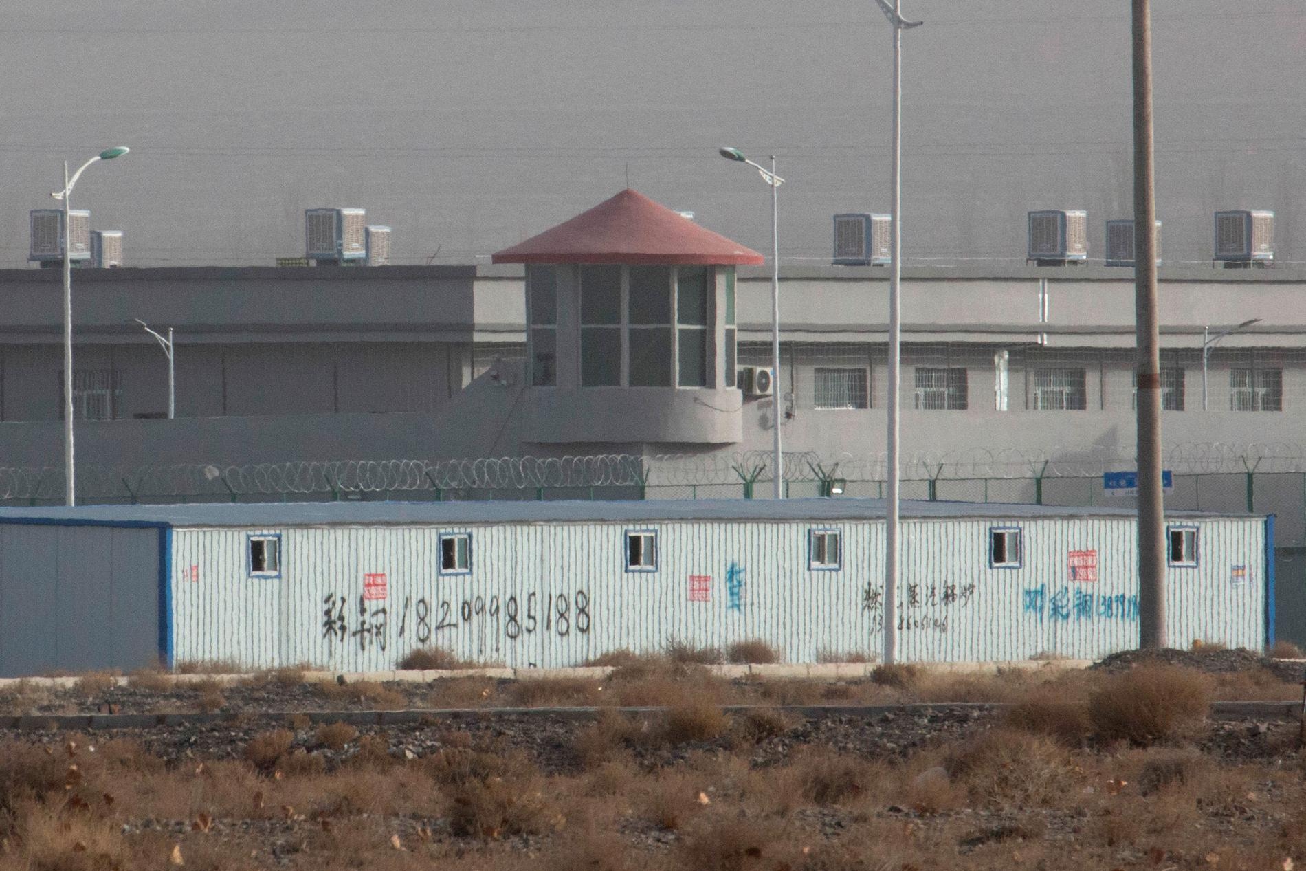 Ett interneringsläger i kinesiska Xinjiang.