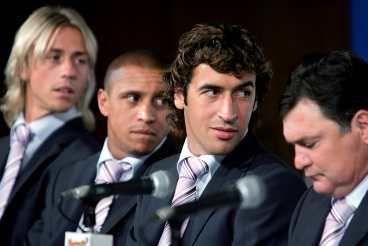 Problemspelare? Guti, Roberto Carlos och Raúl var definitivt inte nöjda med Camachos tränarmetoder.