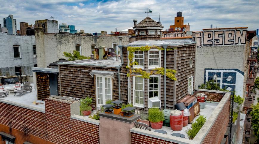 Villa på taket i Manhattan.