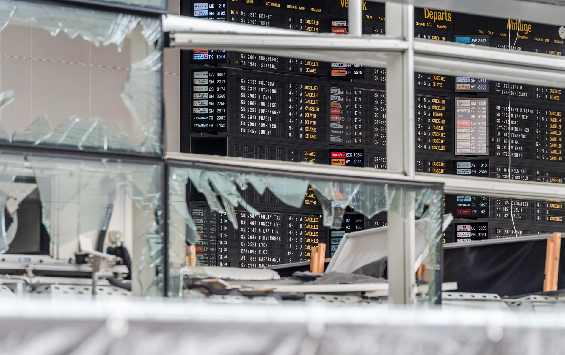 Terrordådet på flygplatsen i Bryssel. 