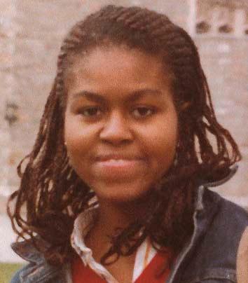 Michelle Obama som ung student.