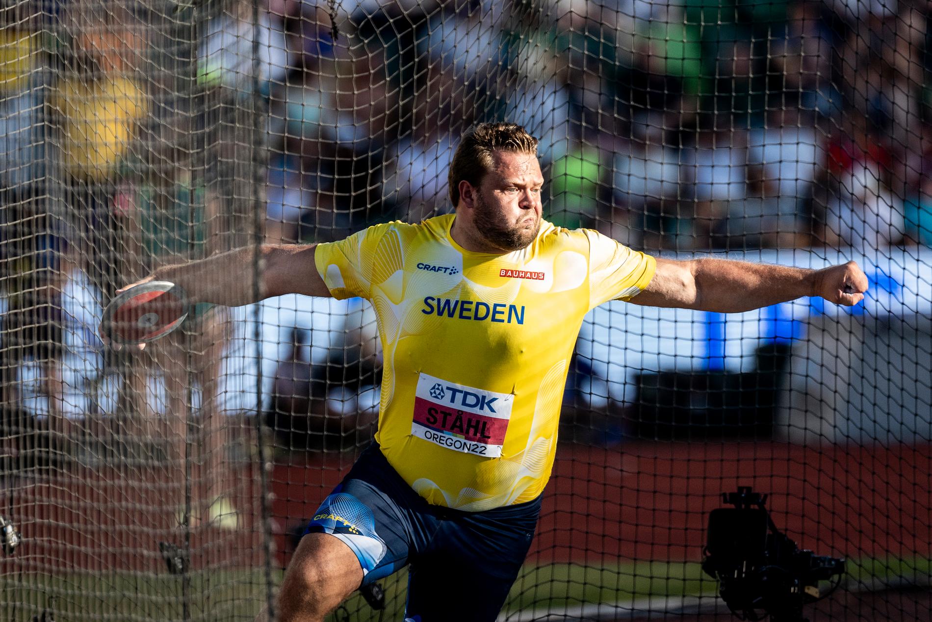 Daniel Ståhl under finalen.