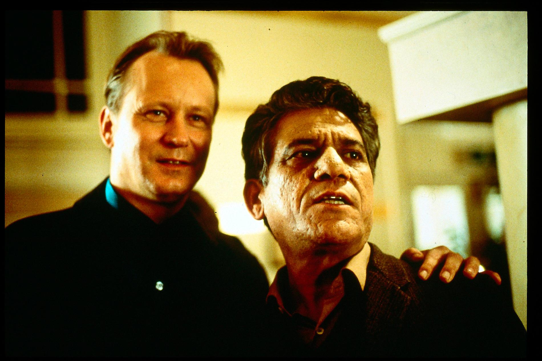 Om Puri tillsammans med Stellan Skarsgård i filmen ”My son the fanatic” 1997.