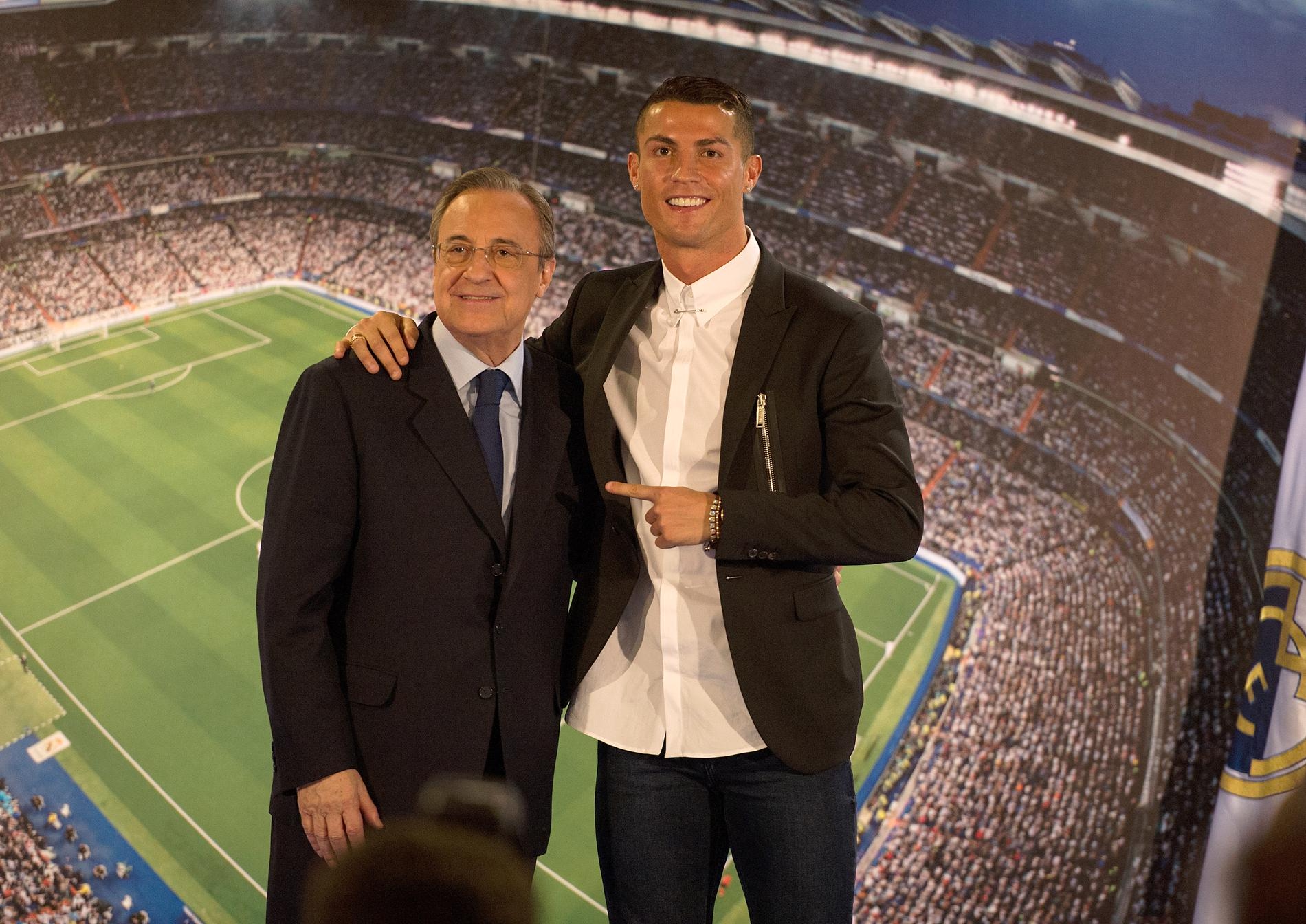 Florentino Perez och Cristiano Ronaldo i Real Madrid.