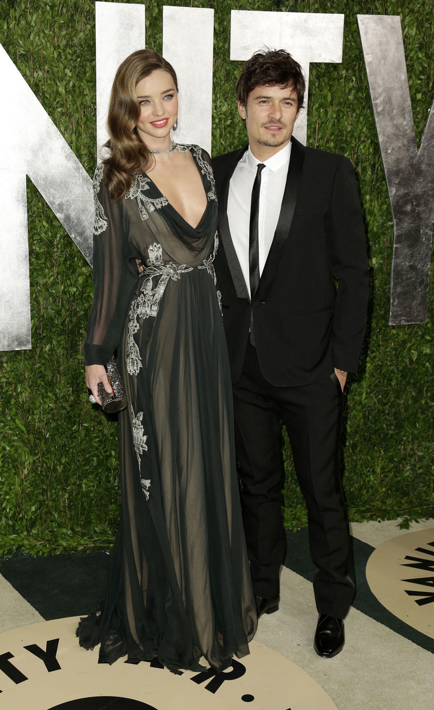 Miranda Kerr och Orlando Bloom på Vanity Fairs Oscarsparty.