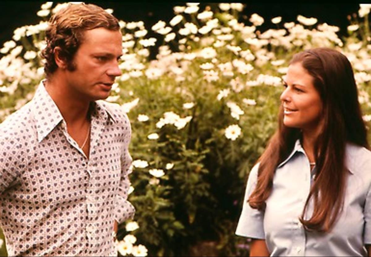 Kungen och Silvia: Efter bröllopet 1976 firade kungaparet delar av sin smek-månad  på Hawaii.