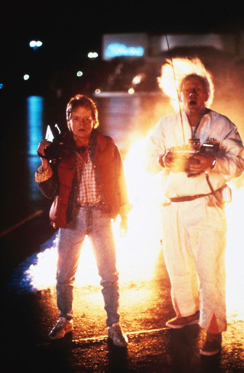 Michael J. Fox kunde spela 17 år hur länge som helst. Här med Christopher Lloyd i Tillbaka till framtiden.