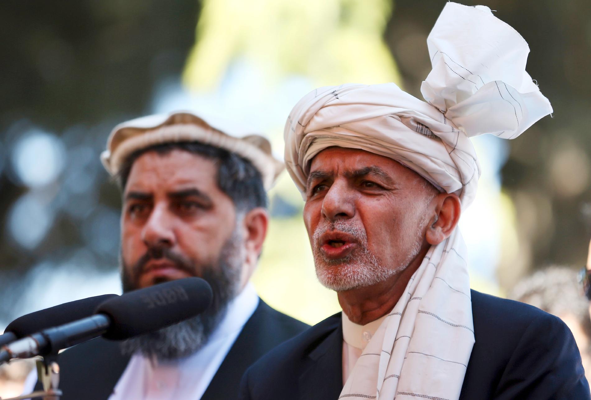 Afghanistans president Ashraf Ghani under ramadans avslutningshögtid eid al-fitr i huvudstaden Kabul.