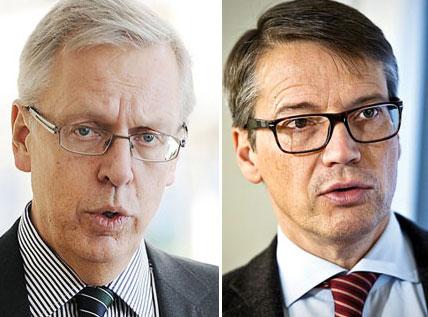 Kristdemokraterna Mats Odell och Göran Hägglund.