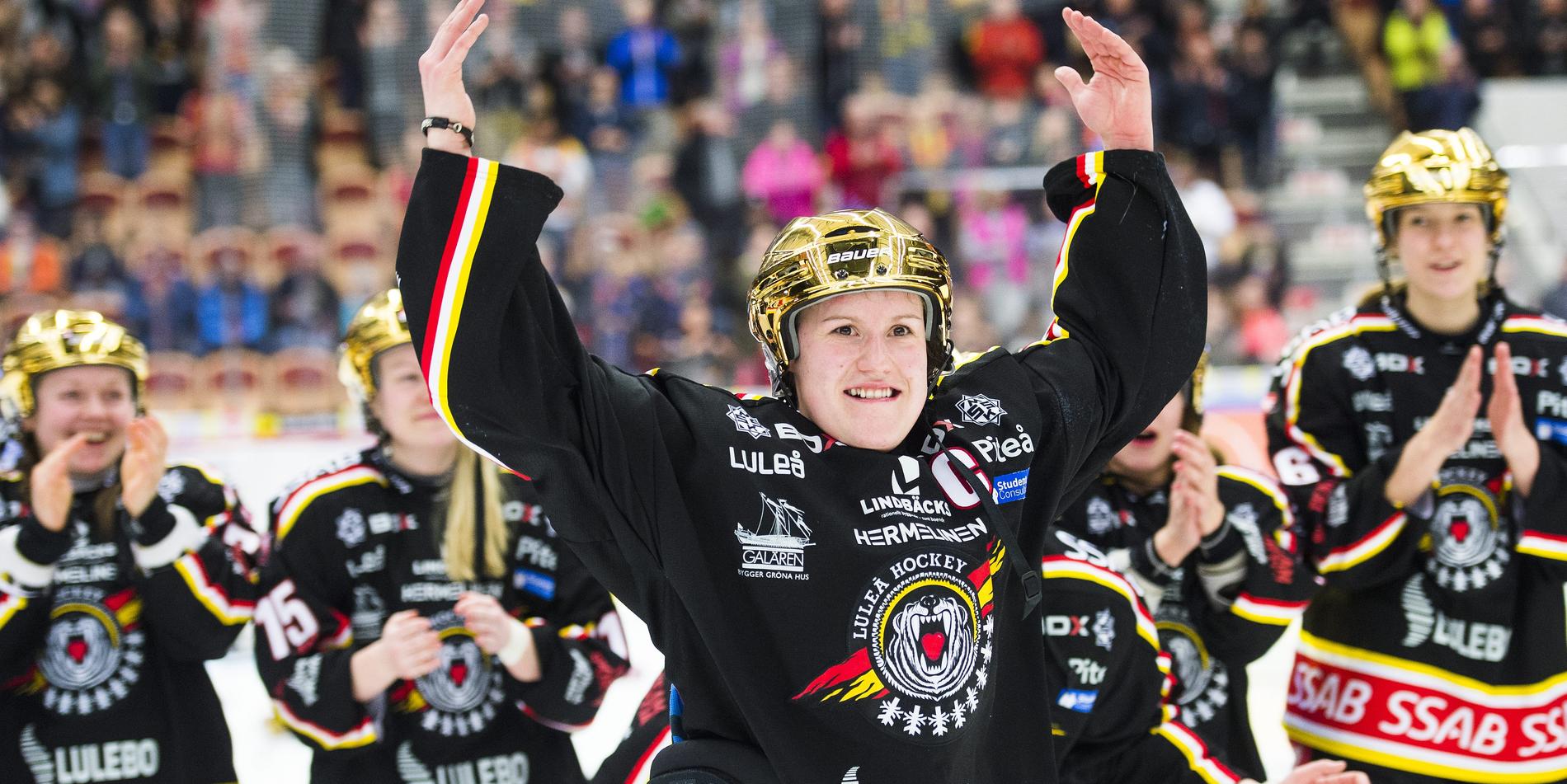 Luleå/MSSK besegrade Linköping med 4-1 på hemmaplan och tog SM-guld i damhockey 20 mars 2016. 