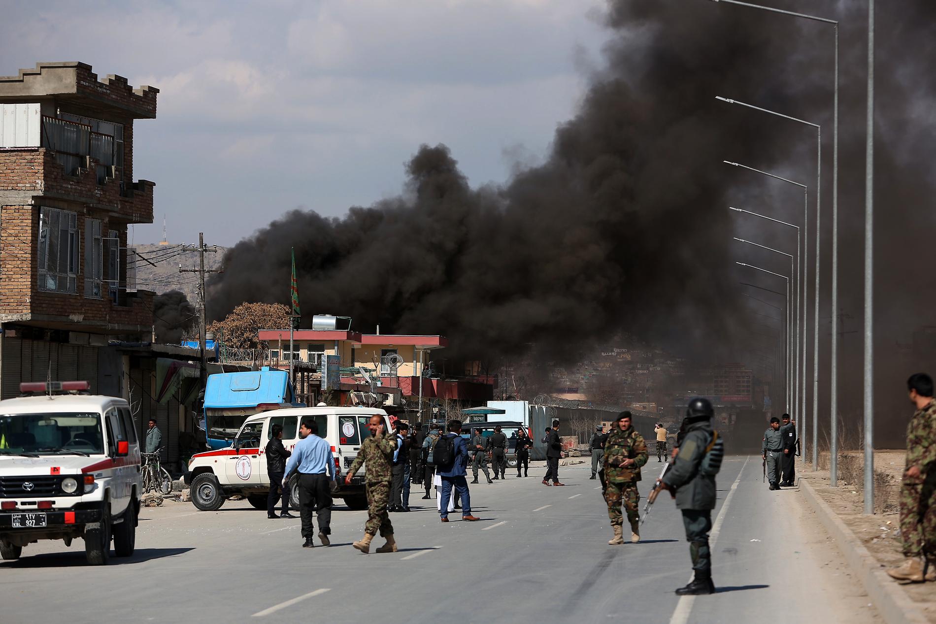 Självmordsbomb i Kabul, Afghanistan, i mars i år.