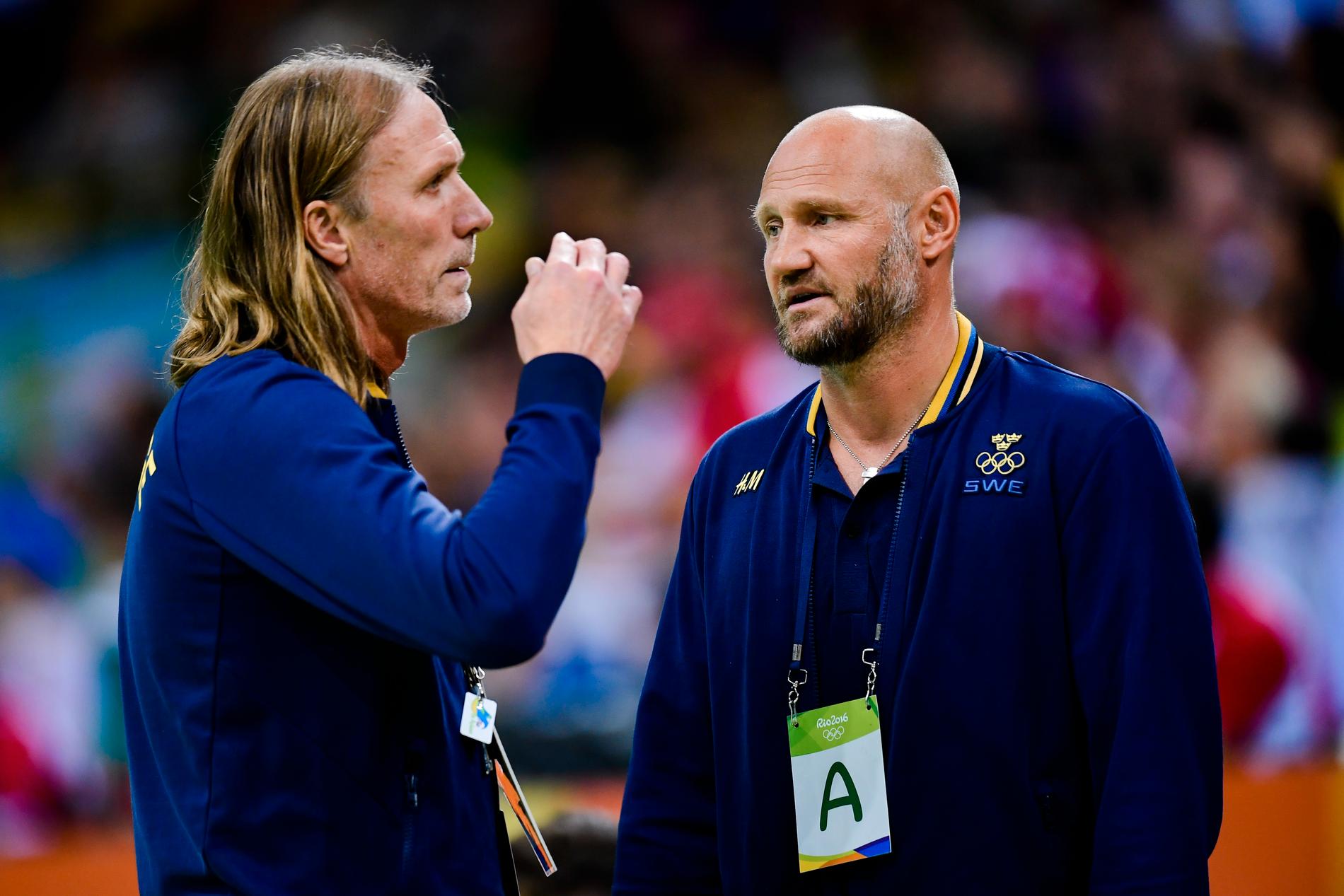 Staffan Olsson och Ola Lindgren i landslaget under OS 2016