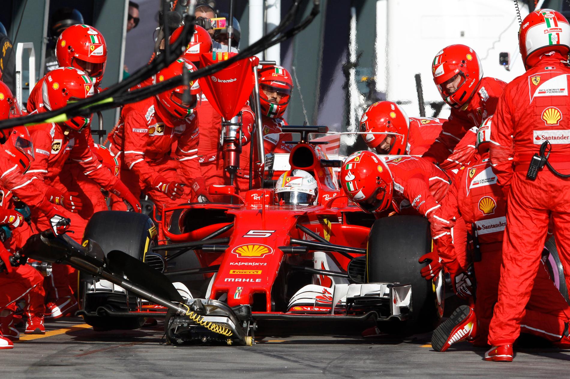Sebastian Vettel i Ferrari.