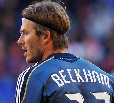 Beckham i Galaxy-tröjan.
