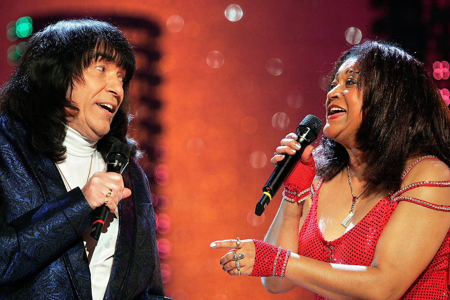 Svenne och Lotta Hedberg under Melodifestivalen 2005.