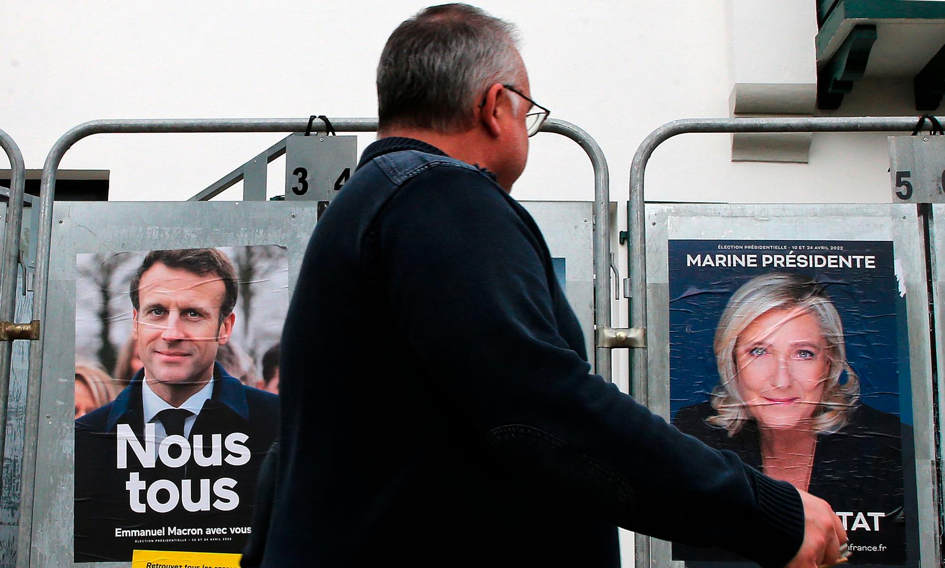 Men nu är alla övriga kandidater glömda. Allt ljus är på president Macron och utmanaren Marine Le Pen. 