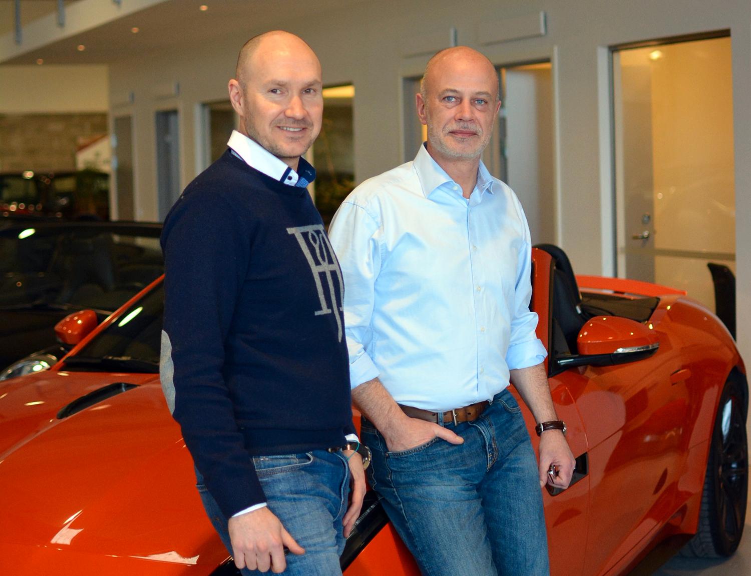 Niclas Blomquist till höger och Jörgen Armgren till vänster – ägare av Brooklands.