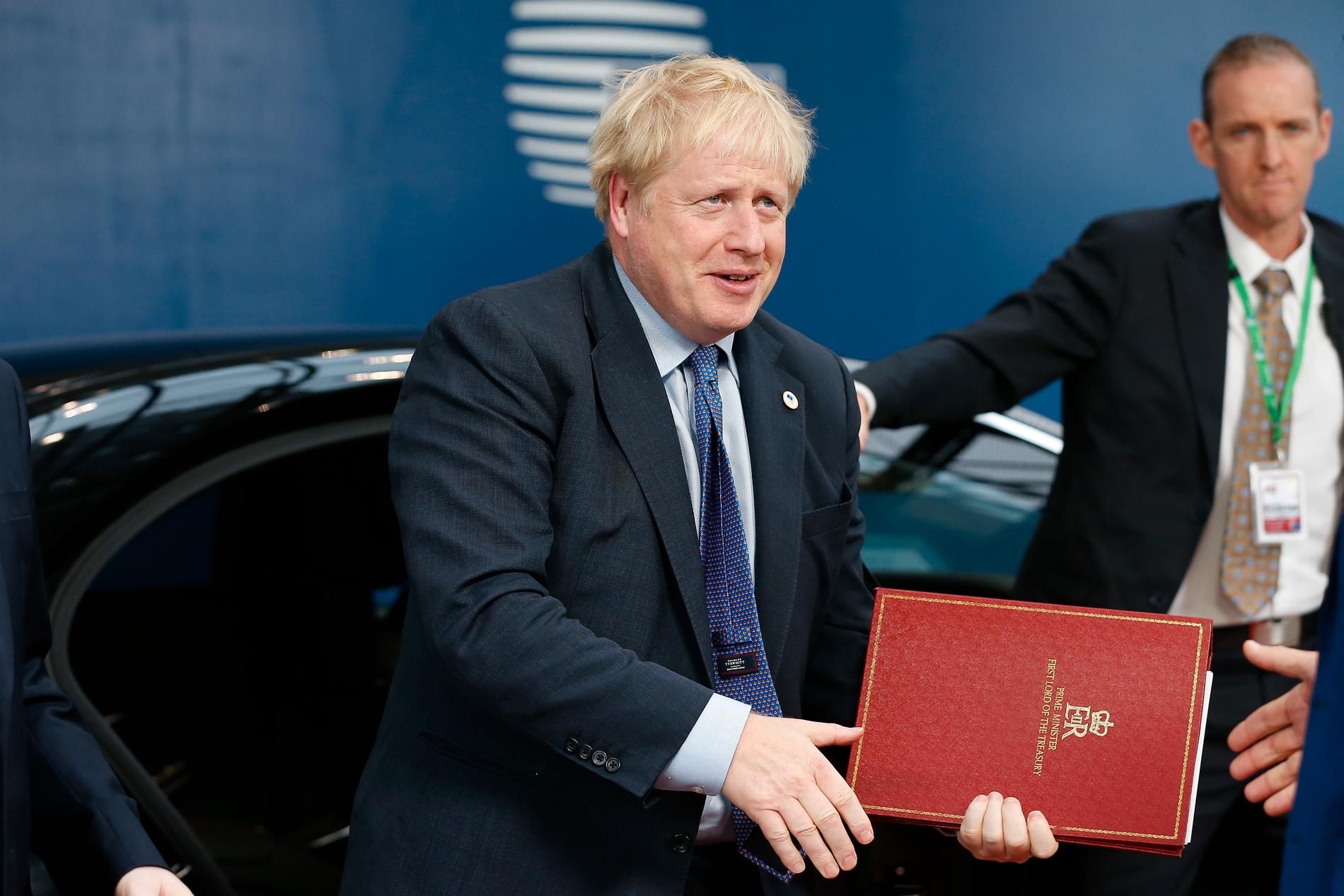 Premiärminister Boris Johnson anländer till EU-toppmötet på torsdagen. Arkivbild.