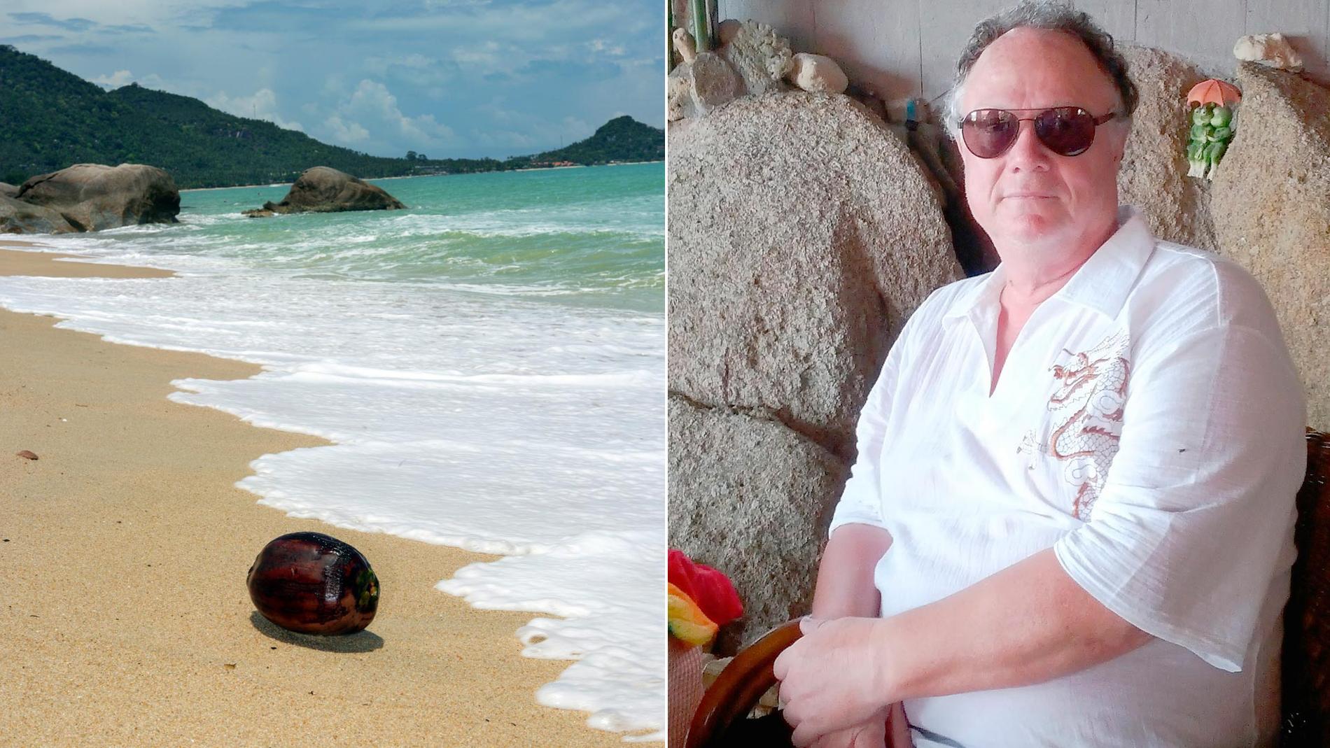 Bertil Lindqvist, 60, stod helt utan pengar på ön Koh Samui när Swedbank spärrade hans bankkort. ”Jag hade ingen aning om hur jag skulle ta mig härifrån”.