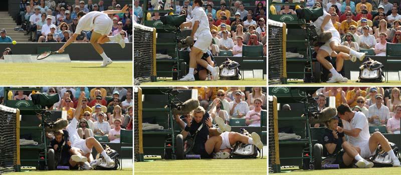 Michael Llodra föll tungt i Wimbledon...