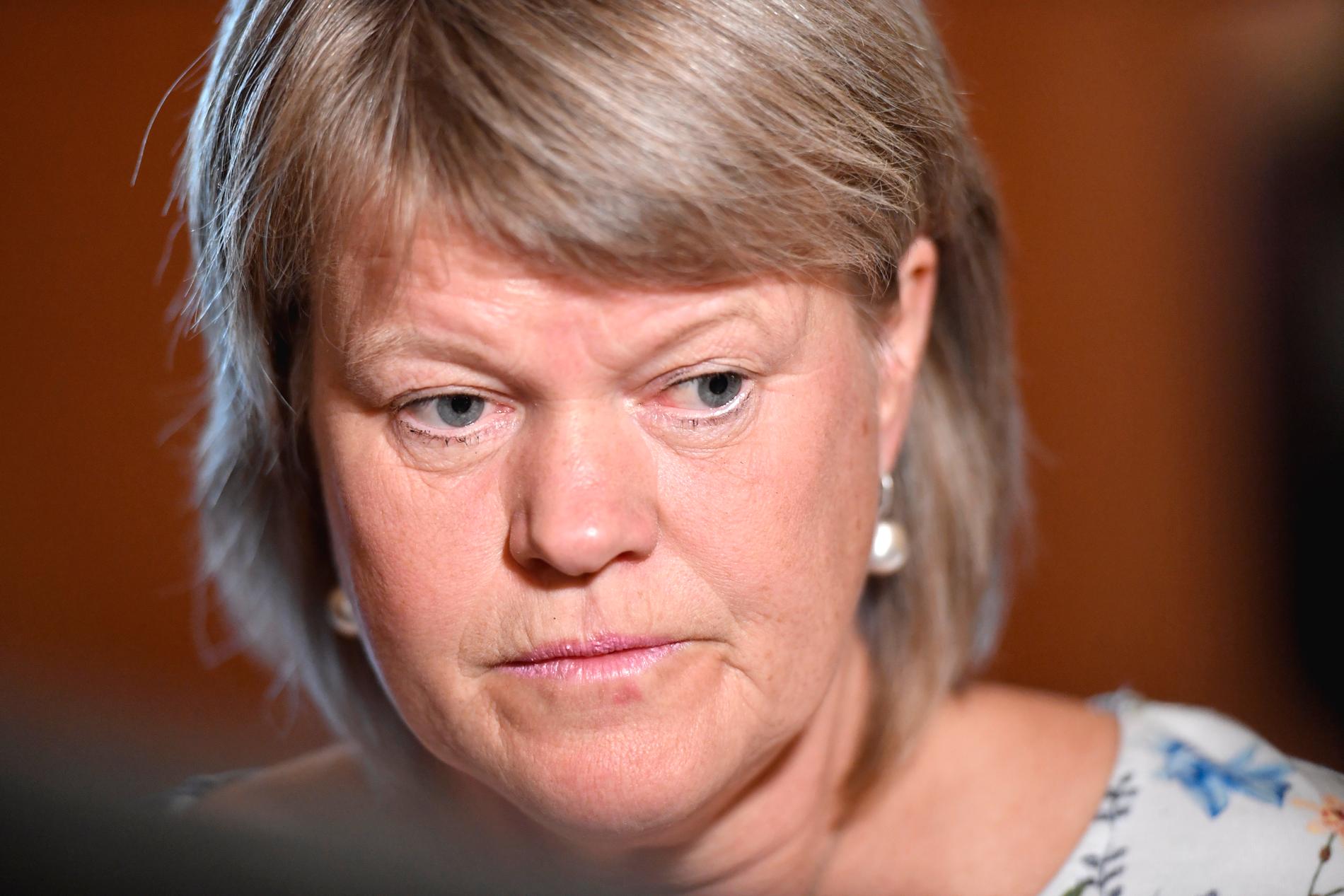 Vänsterpartiets ekonomiskpolitiska talesperson Ulla Andersson ser hellre att regeringen satsar på vård och omsorg än på försvaret. Arkivbild.
