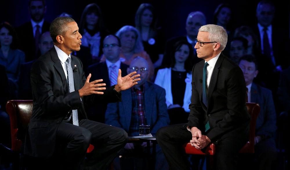 President Obama frågas ut av CNN:s Anderson Cooper