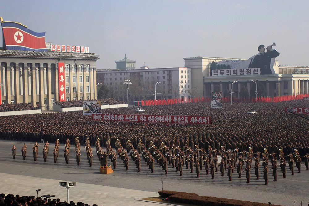 Militärparad i Pyongyang.