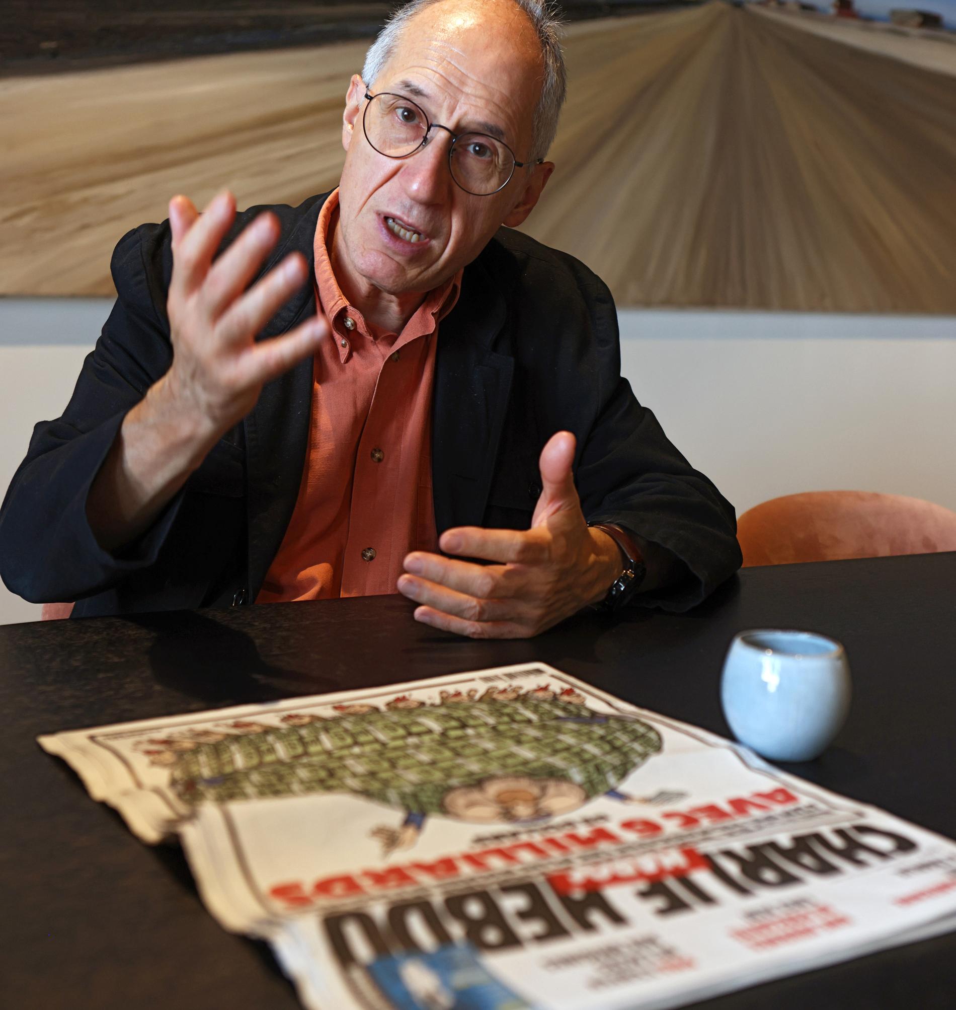 Charlie Hebdos chefredaktör Gérard Briard. 