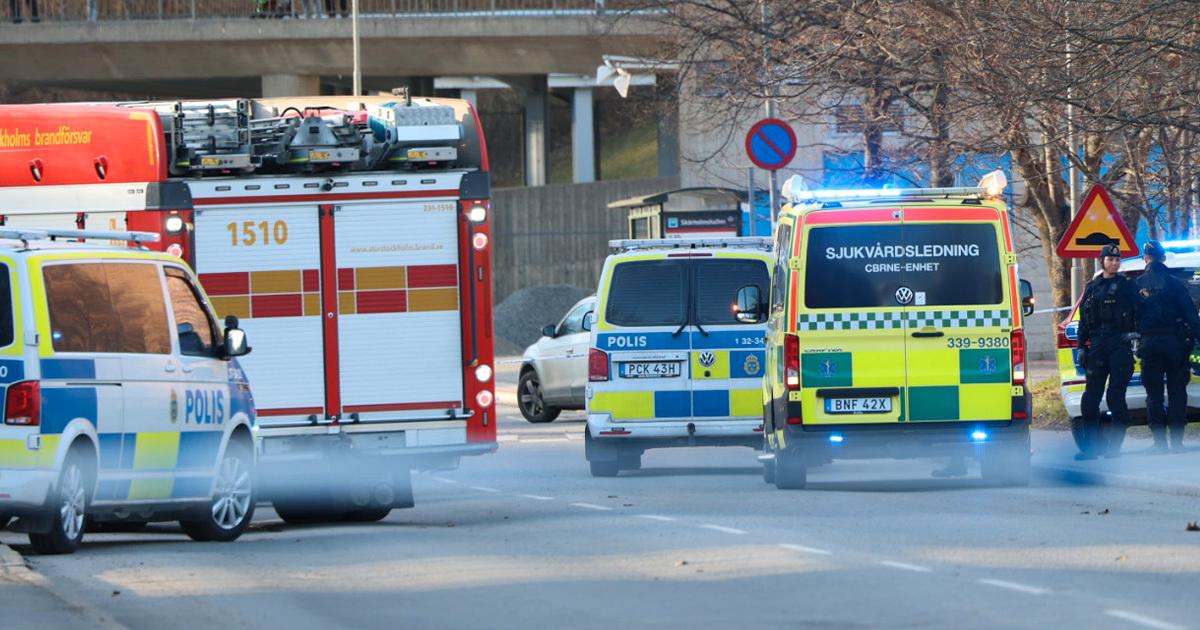 Polisinsats i Skärholmen. 