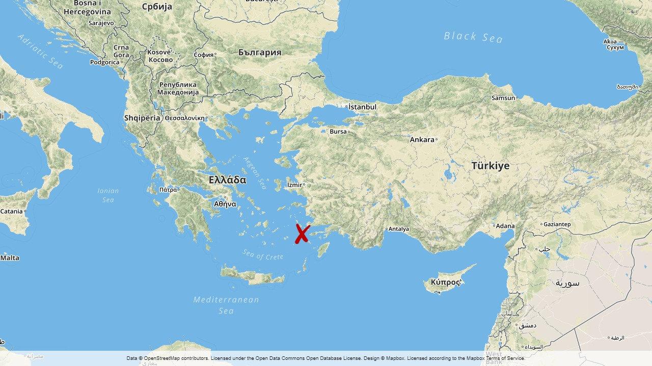 Olyckan skedde i närheten av den grekiska ön Kos.
