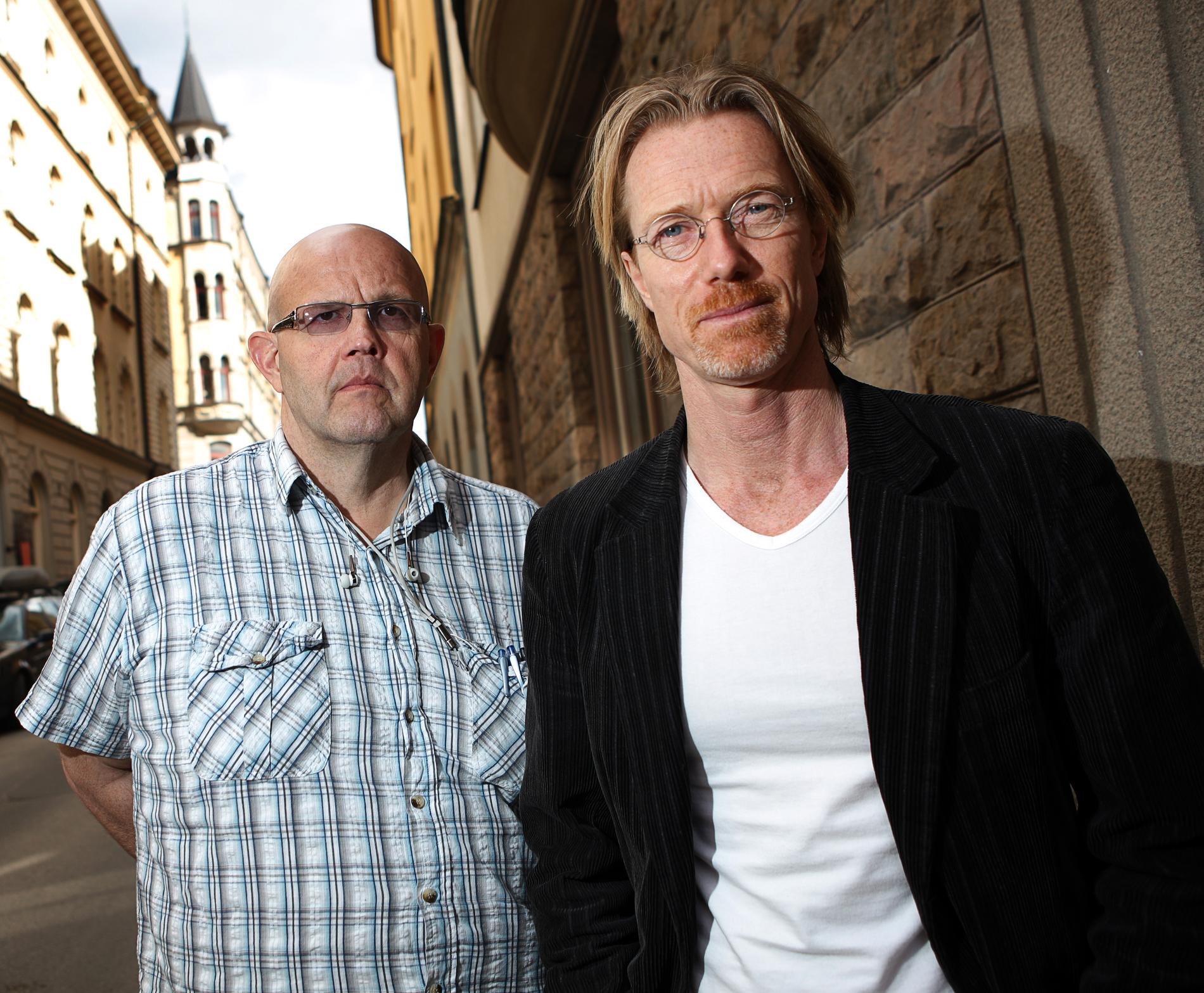 Börge Hellström och Anders Roslund tillsammans 2009.