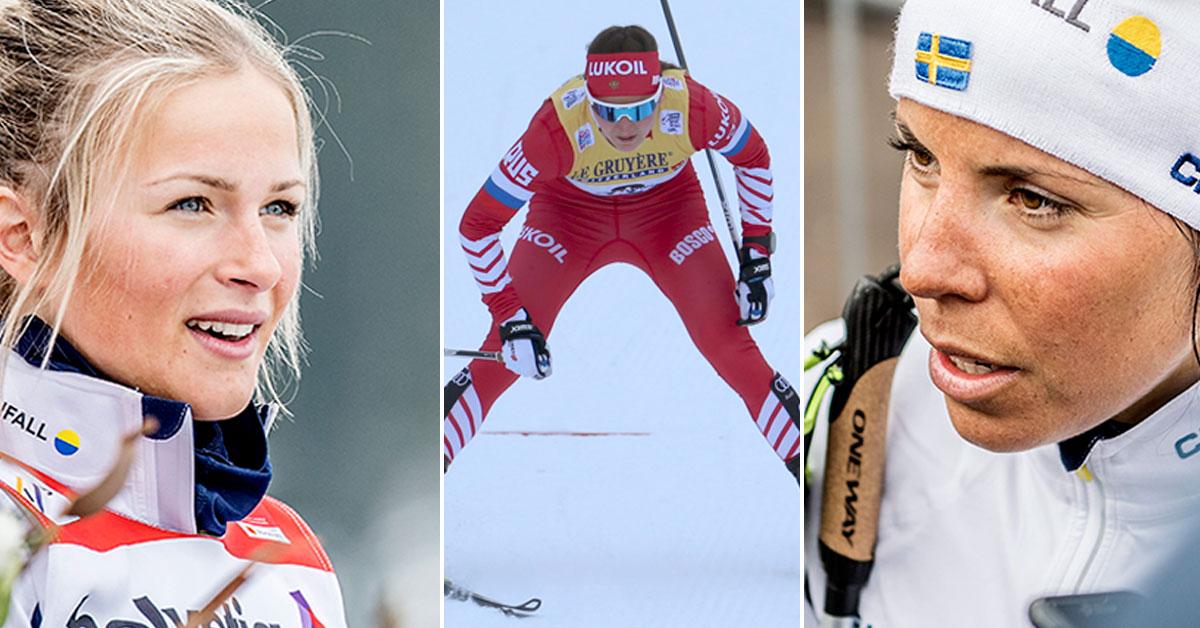 Frida Karlsson, Natalia Nepryayeva och Charlotte Kalla är tre rivaler som kan få olika förutsättningar.