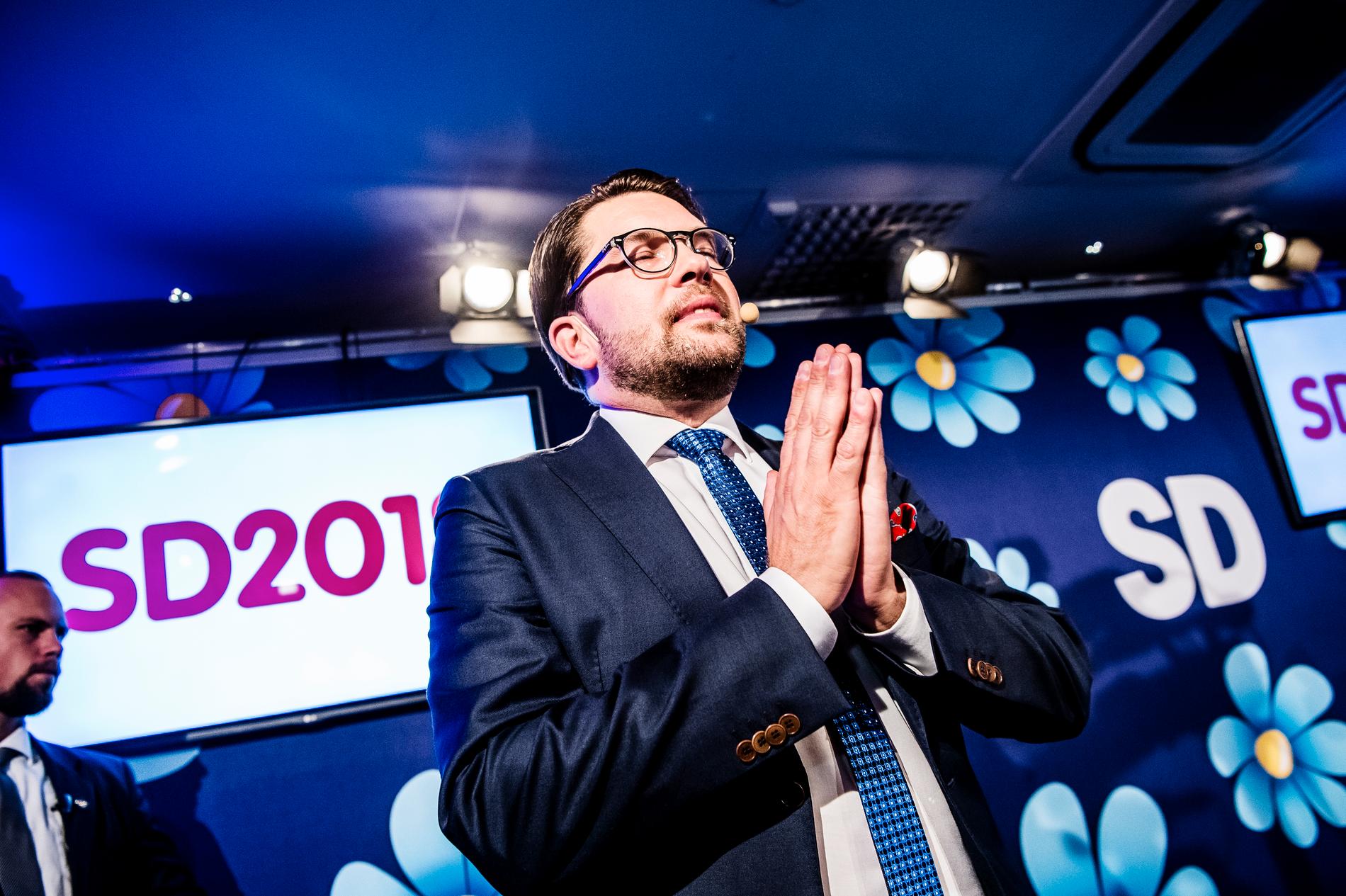 SD fick 17,6 procent av väljarnas stöd och är fortsatt Sveriges tredje största parti.