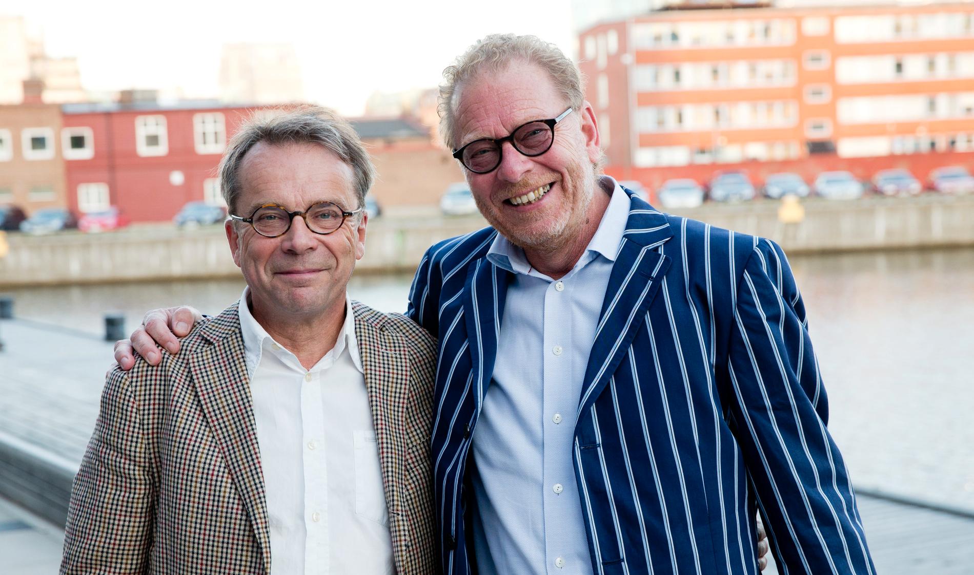 Claes Moser tillsammans med Antikrundan-kollegan Knut Knutsson. 