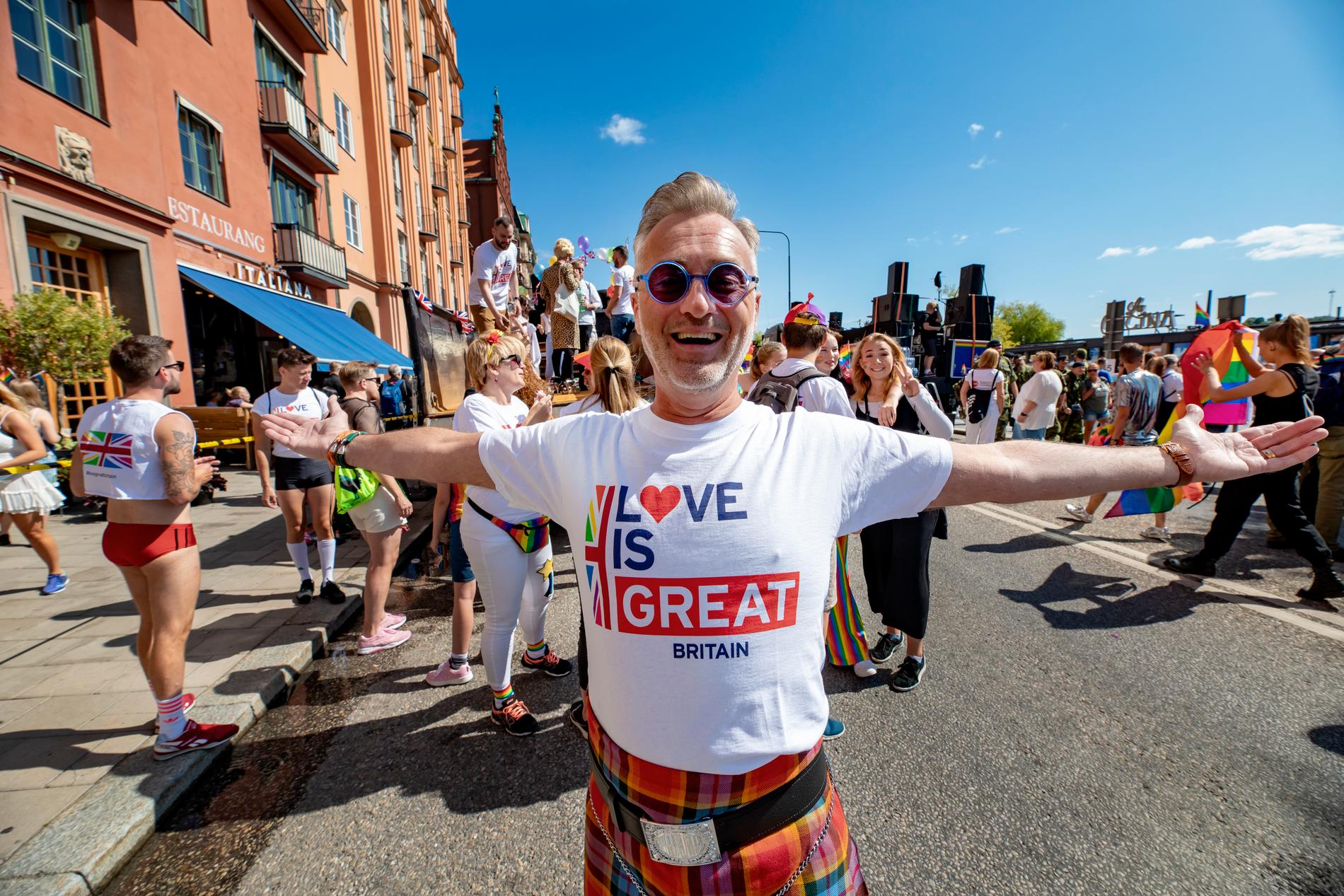 Tony Irving på Prideparaden 2019.
