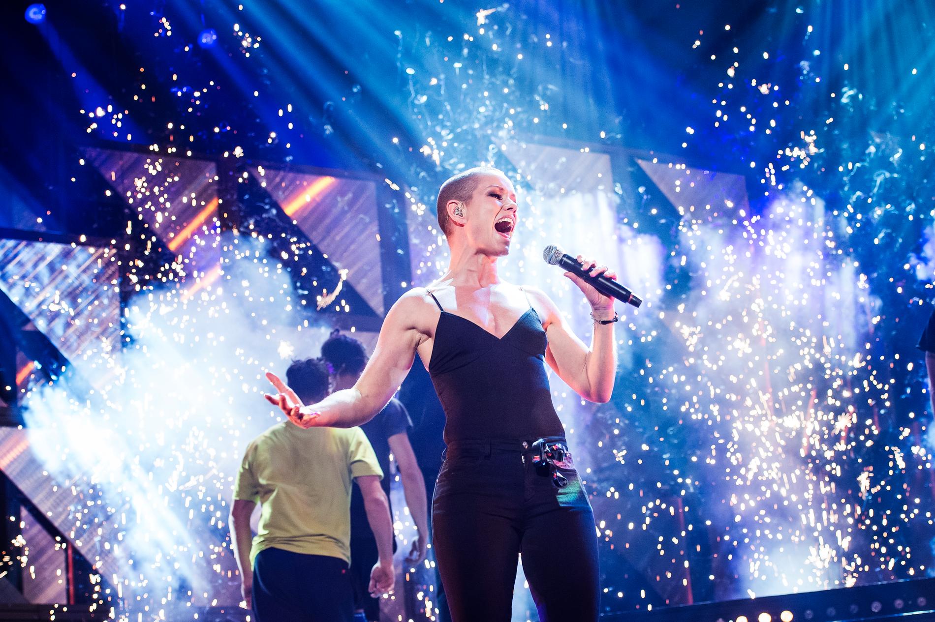 Linda Bengtzing i Melodifestivalen 2018.