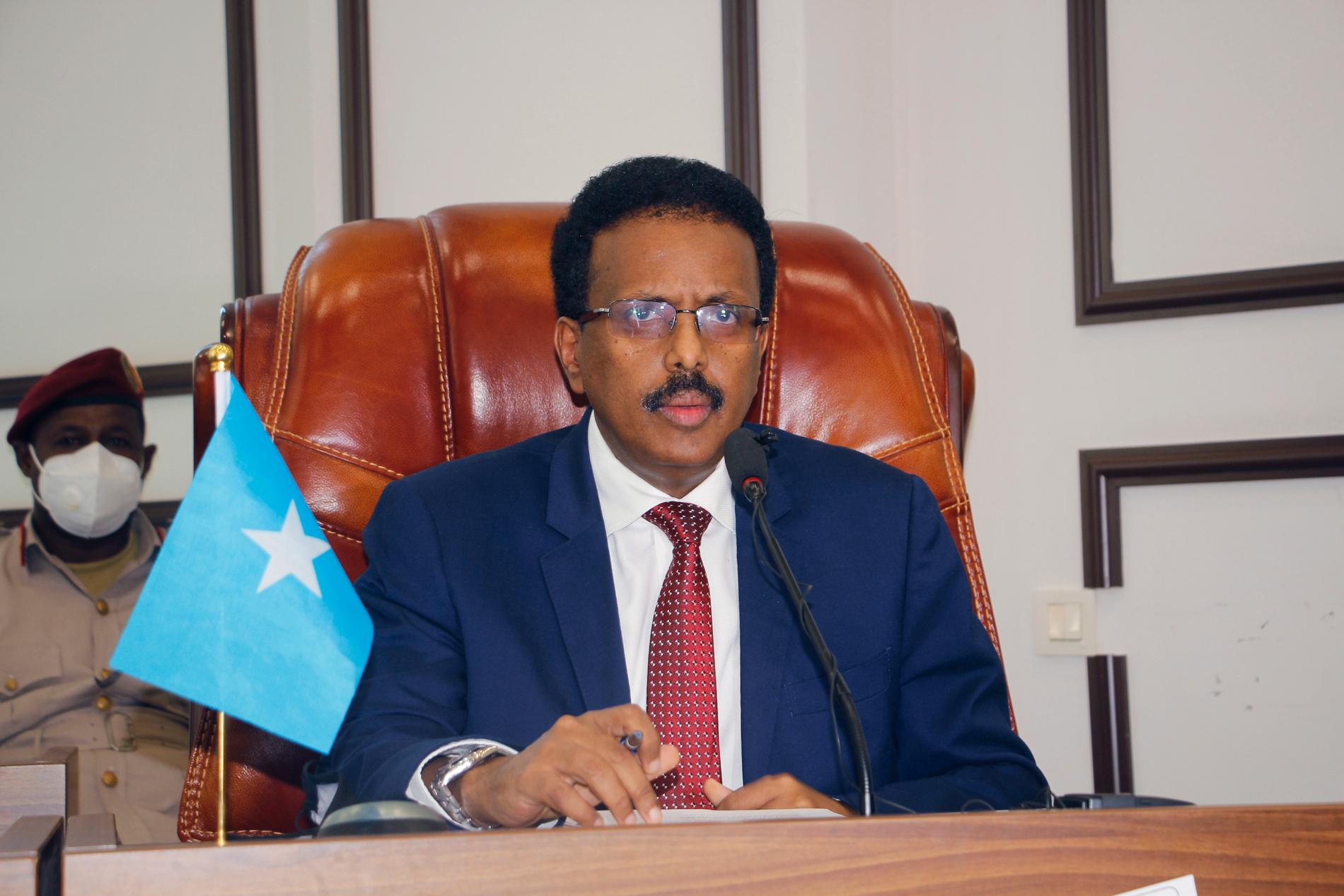 Somalias President Mohamed Abdullahi Mohamed. Arkivbild.