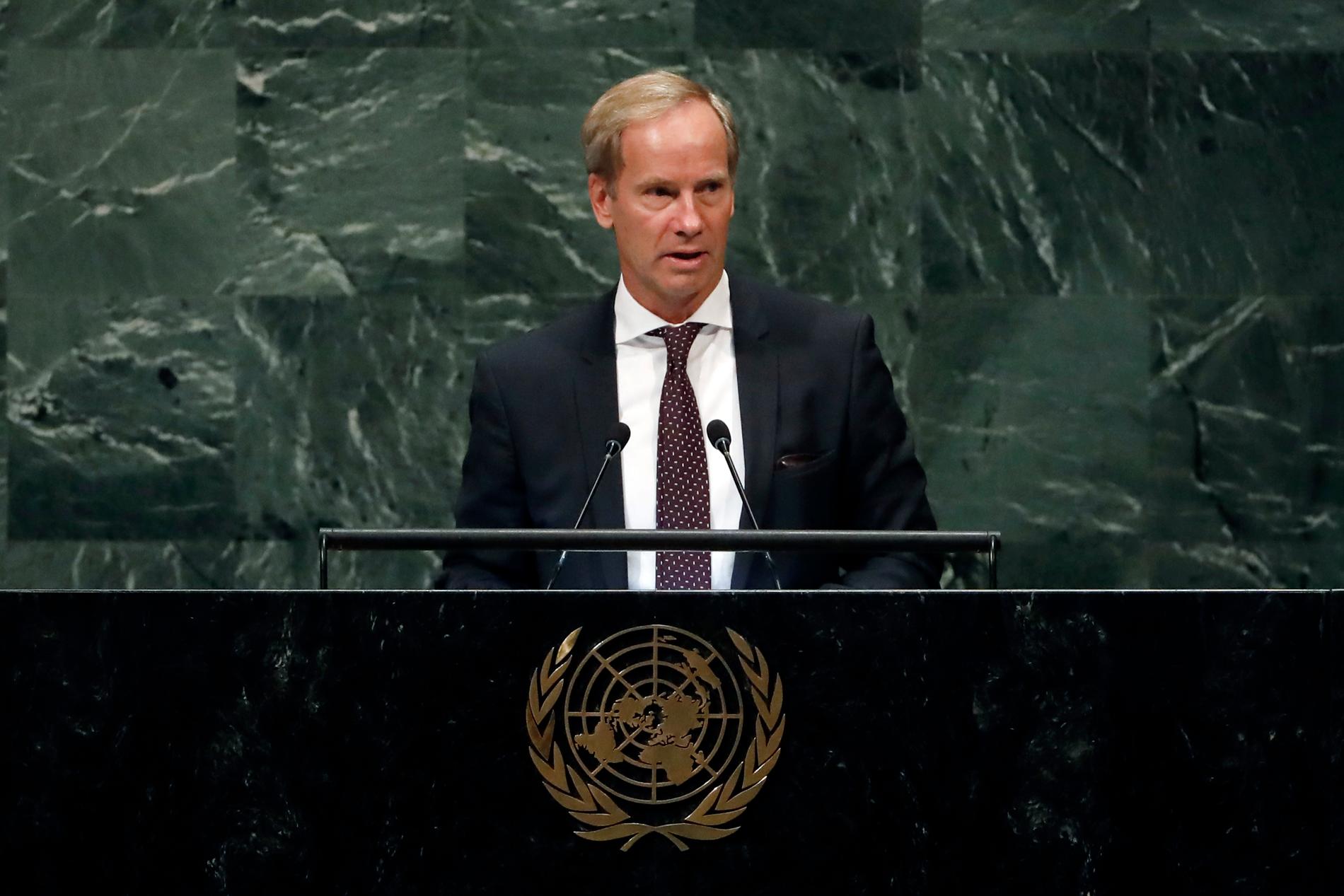 Sveriges FN-ambassadör Olof Skoog.