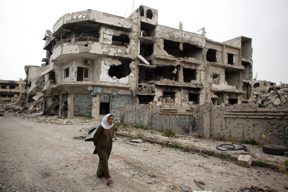 Staden Homs är hårt drabbad av kriget i Syrien.