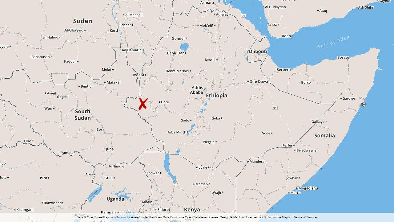 Två hjälparbetare har dödats i regionen Gambella i västra Etiopien.