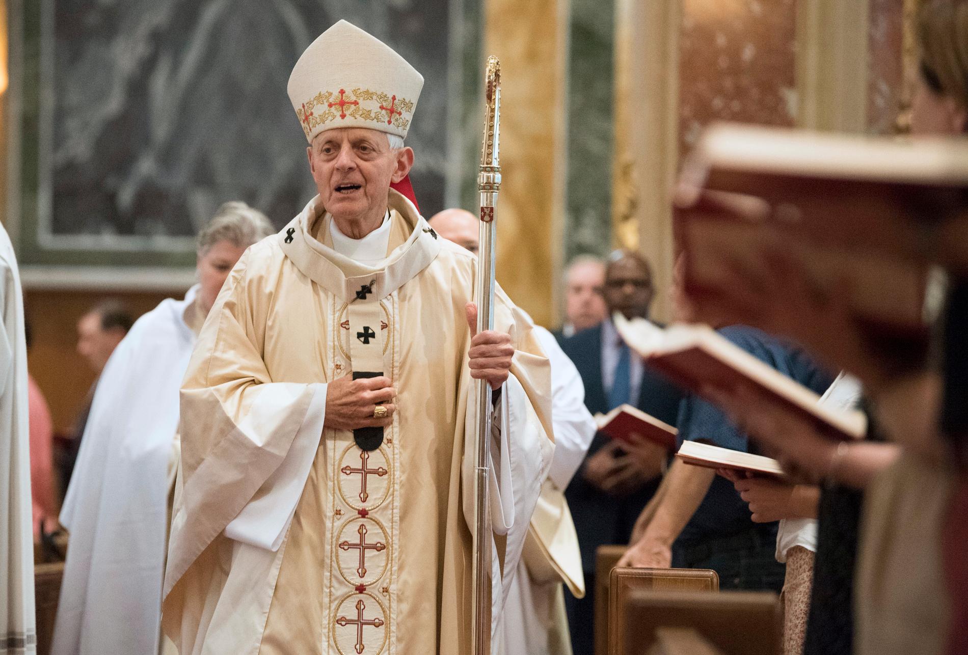 Kardinalen Donald Wuerl, ärkebiskop i USA:s huvudstad Washington, vid en mässa i augusti i år.