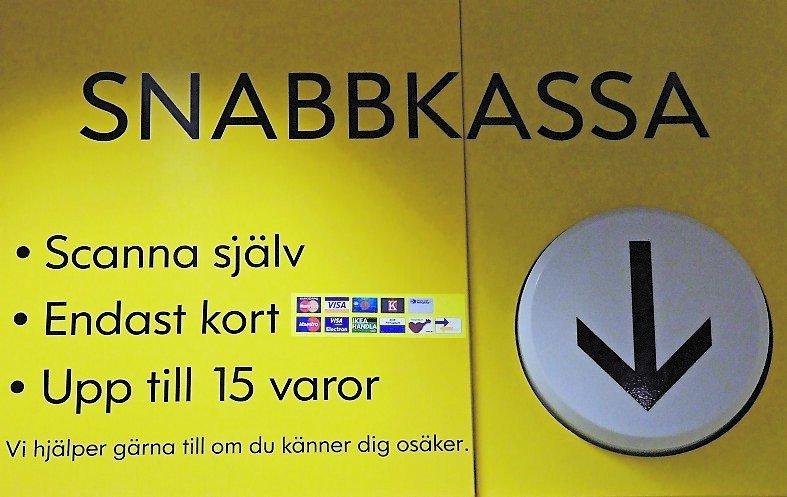 Ikea har en självscanningscentral i sin snabbkassa. Det var den som riggades av bedragarna.