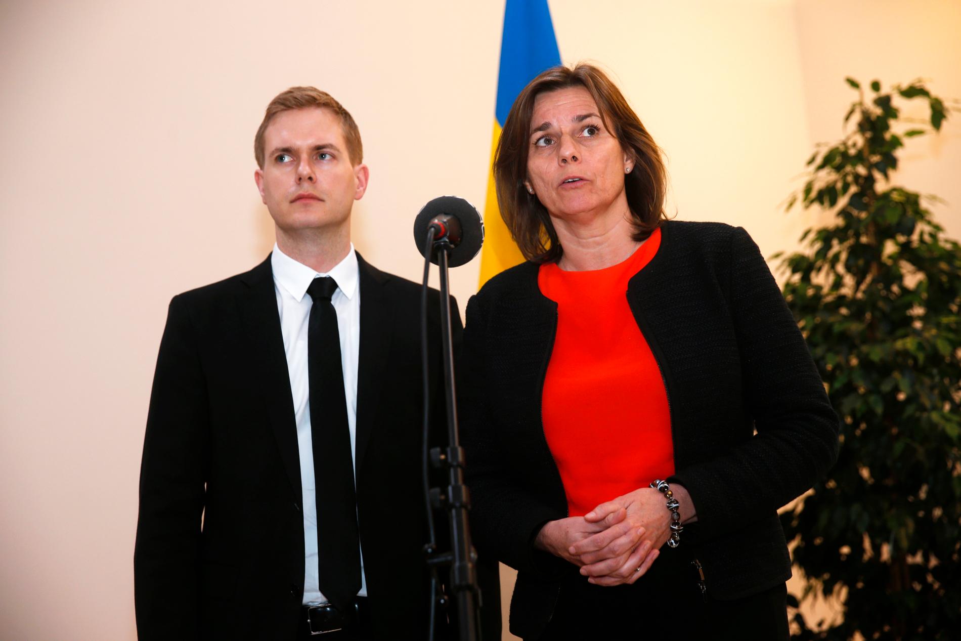 Gustav Fridolin och Isabella Lövin, språkrör i MP. 