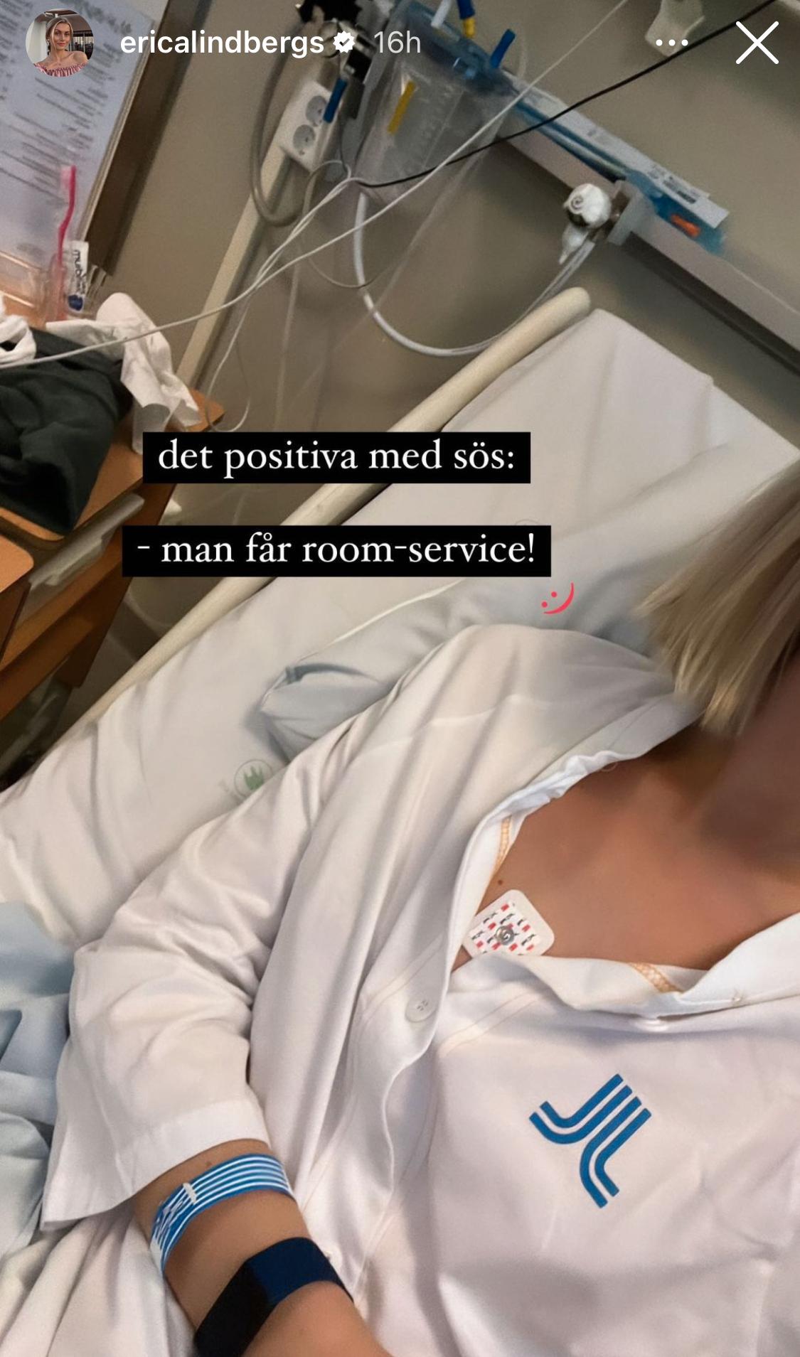 Erica Lindberg på sjukhus