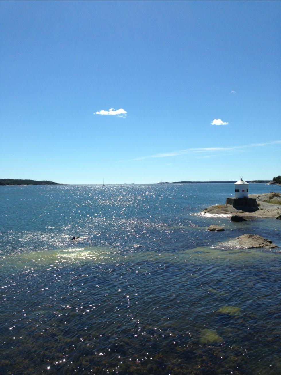 tsikt från Nynäs havsbad en väldigt varm och solig sommardag