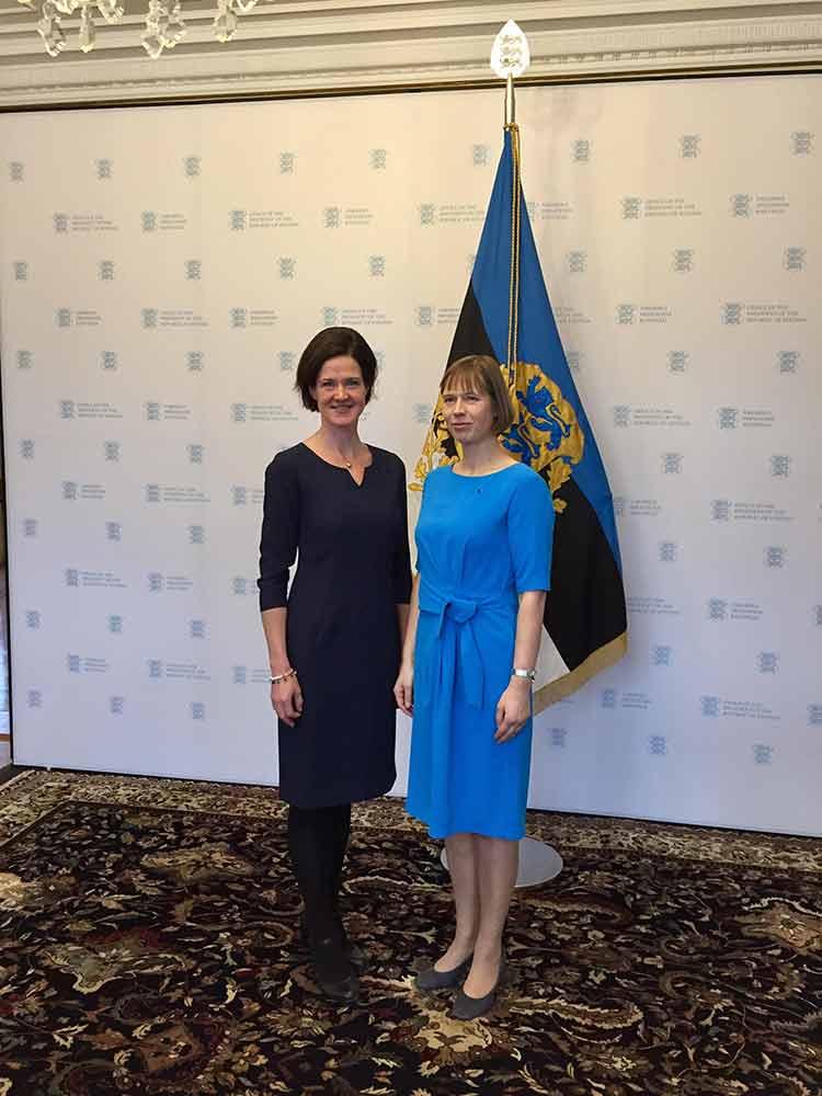 Anna Kinberg Batra och Estlands president Kersti Kaljulaid